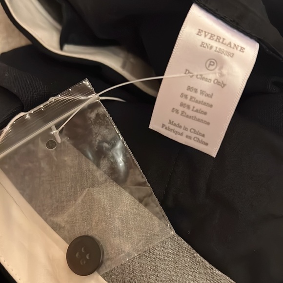 Everlane NWOT Slim Wool Pants in Navy, size 00 - Picture 6 of 8